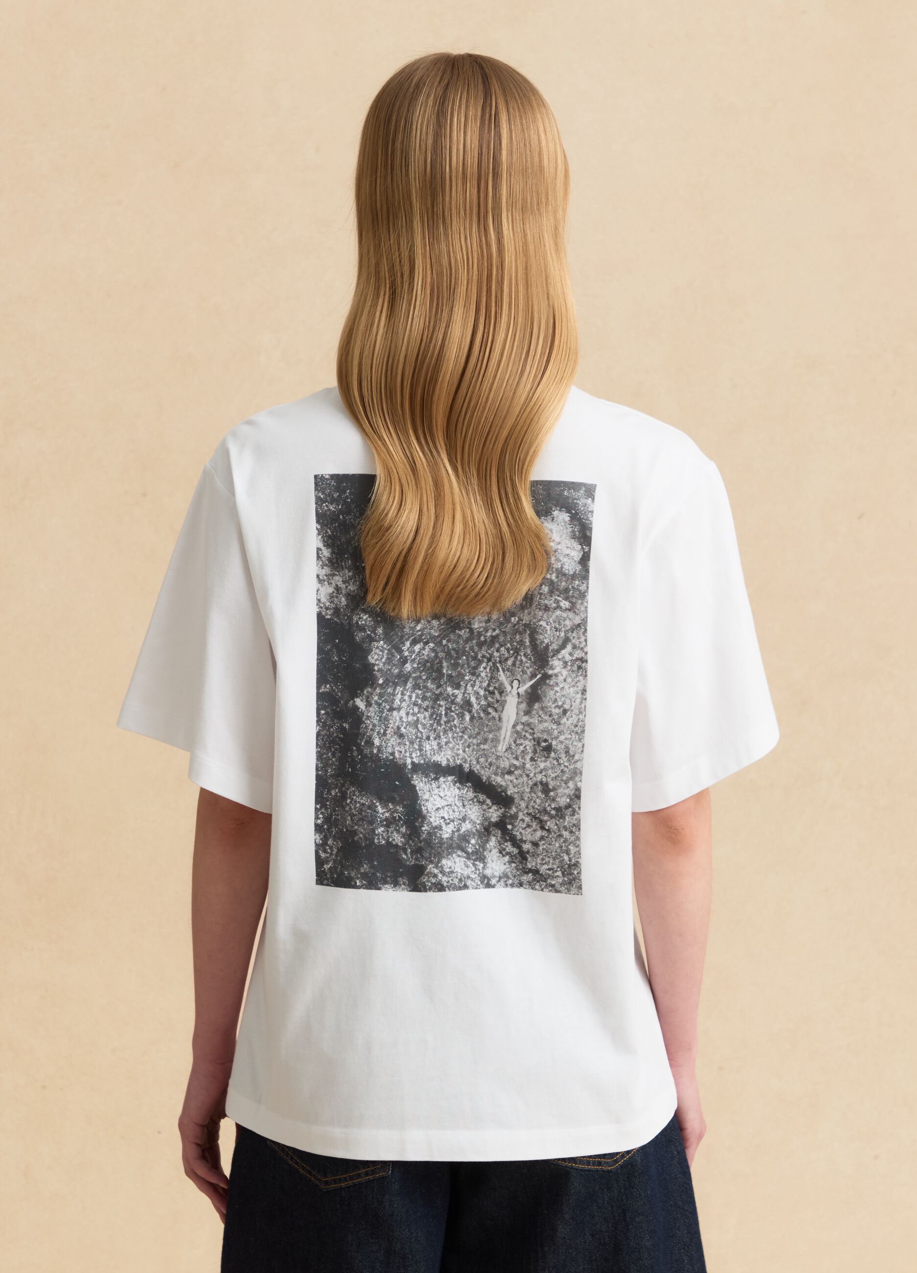 White pure cotton short-sleeved T-shirt
