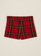 Red tartan skirt in stretch fabric_1