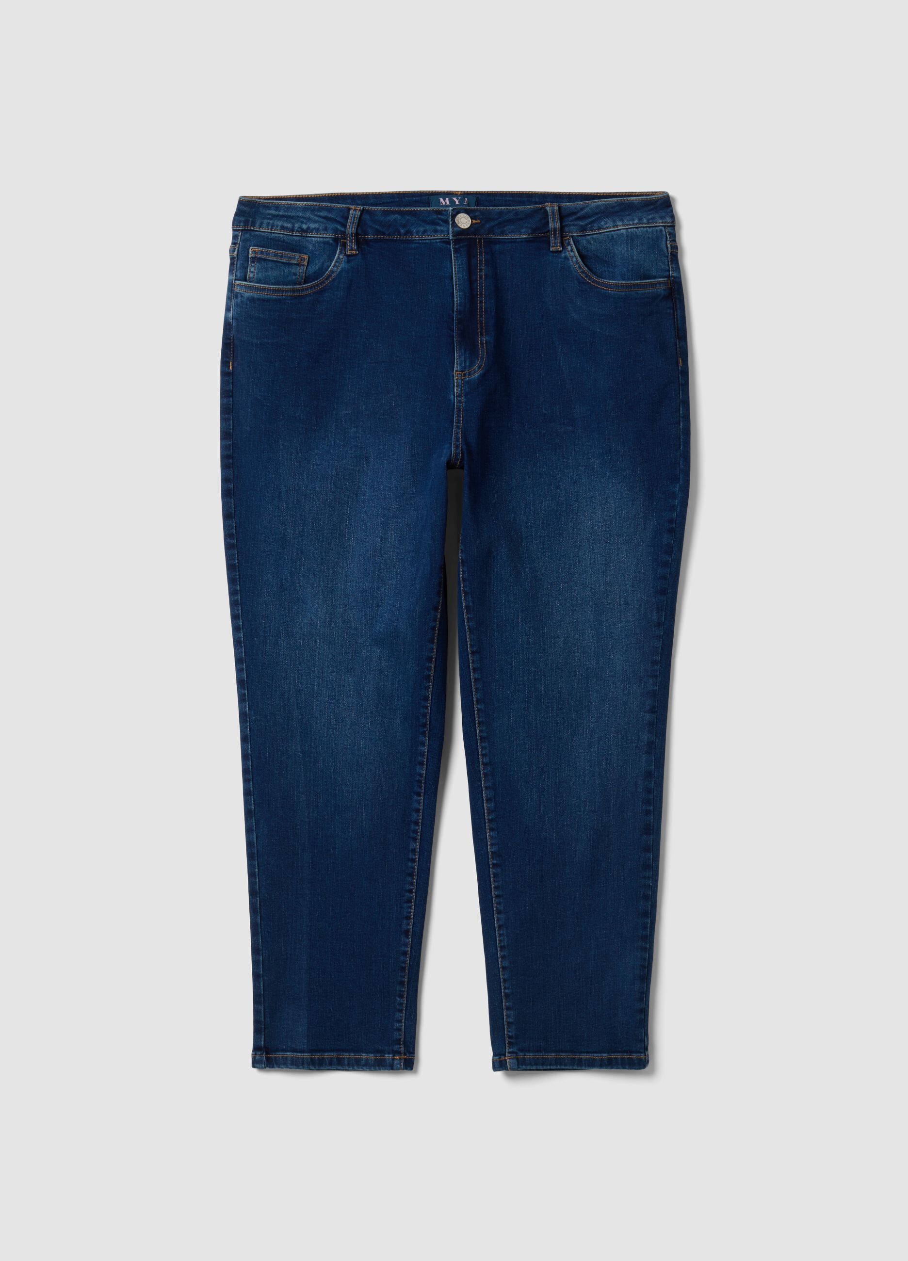 Blue denim slim-fit jeans in stretch cotton