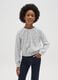 Girls' white polka dot blouse in cotton blend_0