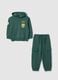 Completo jogging da bambino in misto cotone verde regular fit_0