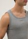 Grey regular fit cotton tank top_3