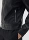 Black faux leather jacket regular fit_3