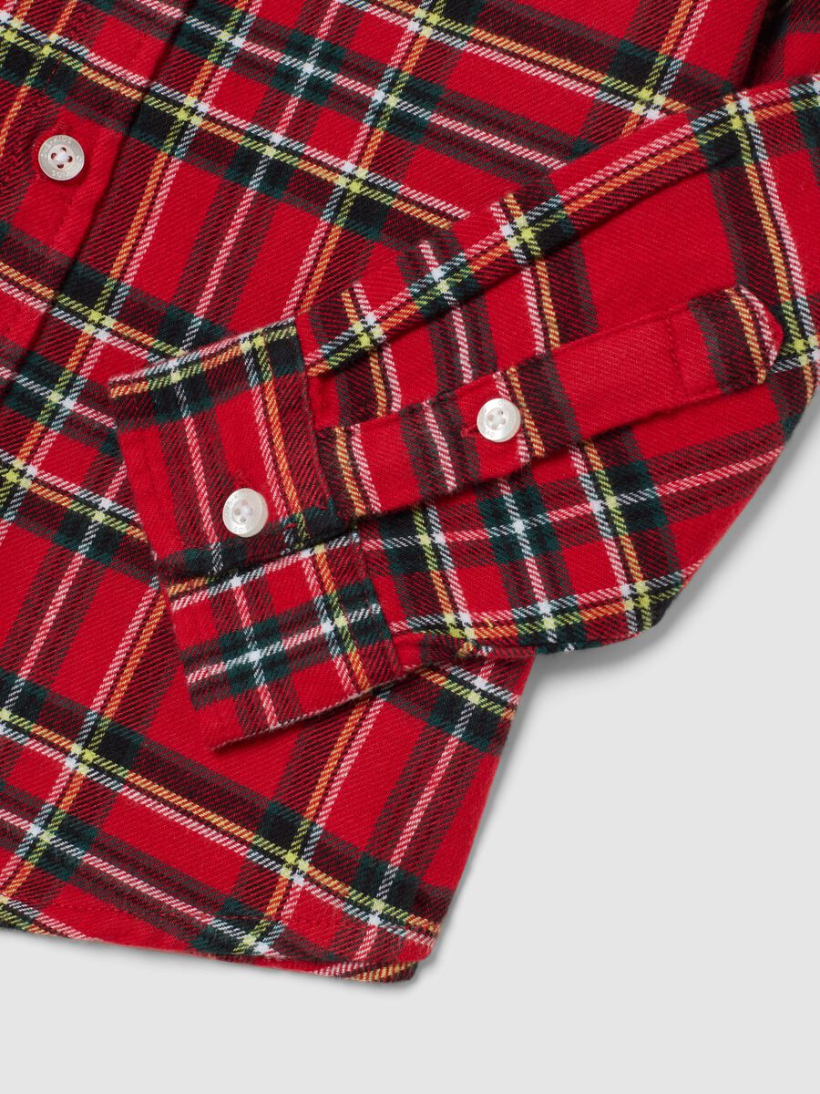 Multicolour check cotton children's shirt regular fit_3