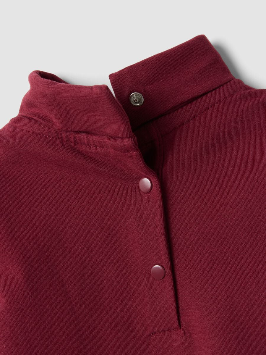Red organic stretch cotton crew-neck T-shirt_3