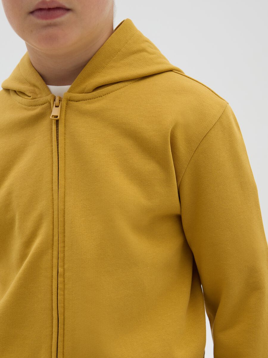Boys' yellow hoodie with zip_2