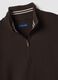 Breathable 2-Way Stretch Cotton Half-Zip in Brown_1