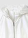 White hooded rain jacket with zip for girls_5