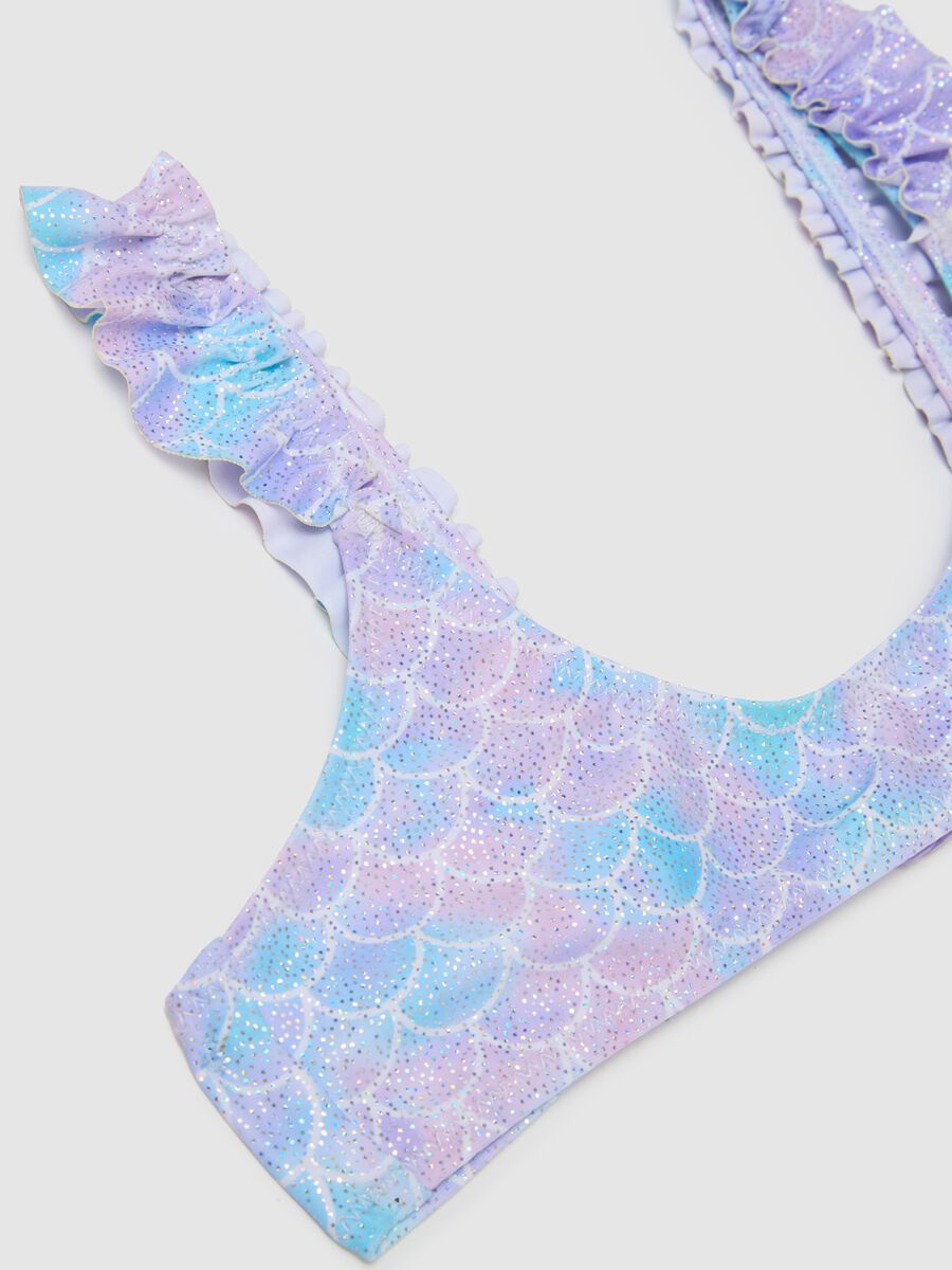 Multicoloured Girls' Bikini with Ruffles_3