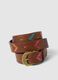 Brown belt with embroidery and golden buckle_2