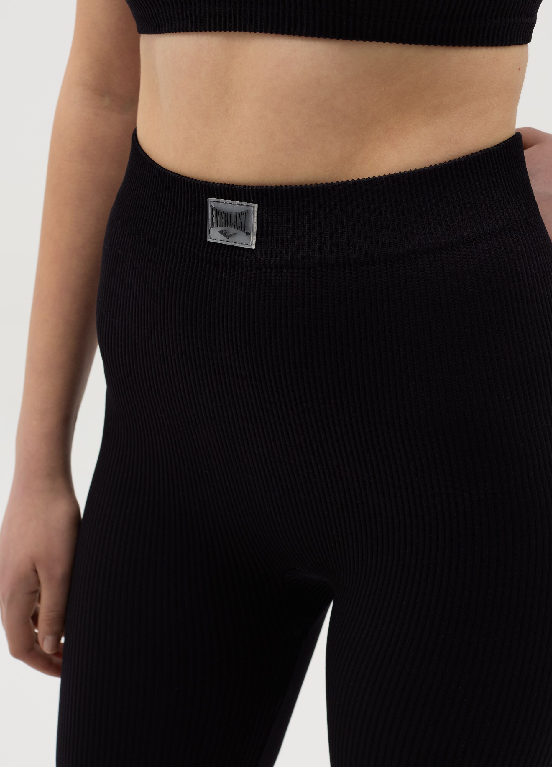Ribbed cycle leggings