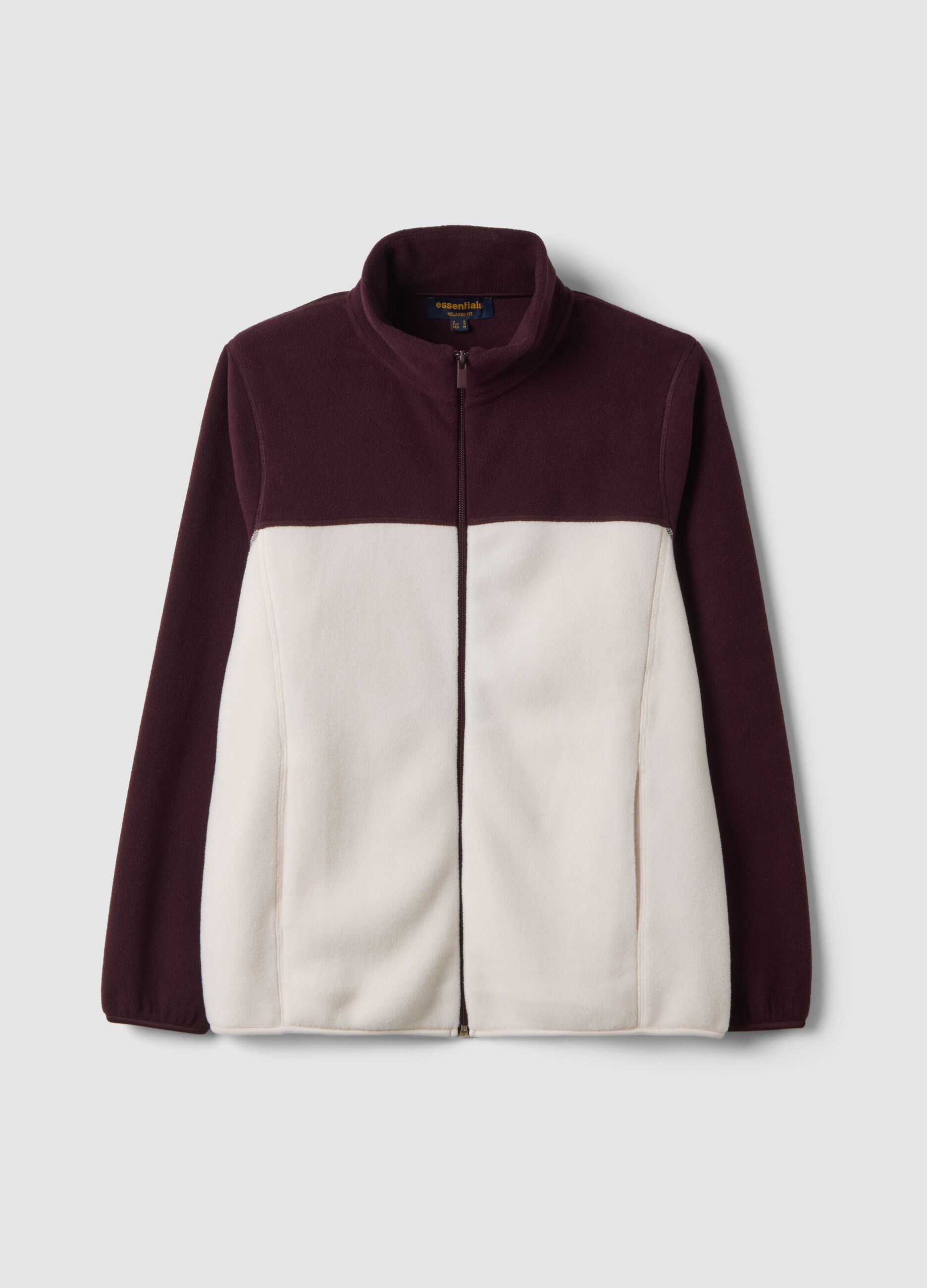 Purple zip-up sweatshirt, relaxed fit