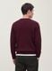 Maglione rosso girocollo in misto cotone e lana_3
