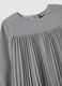 Grey Pleated Dress with Long Sleeves_2