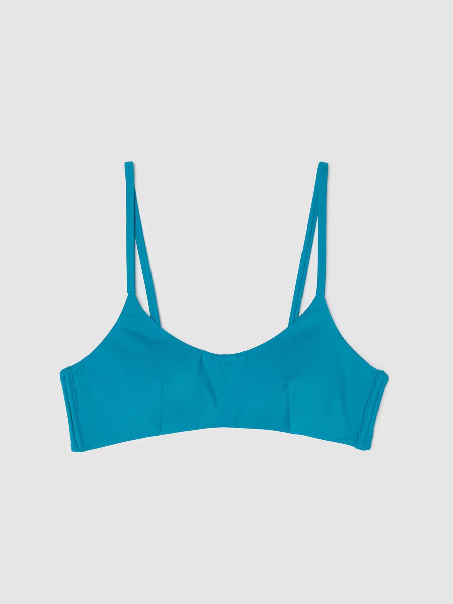 Women’s bikini top in light blue stretch fabric_4