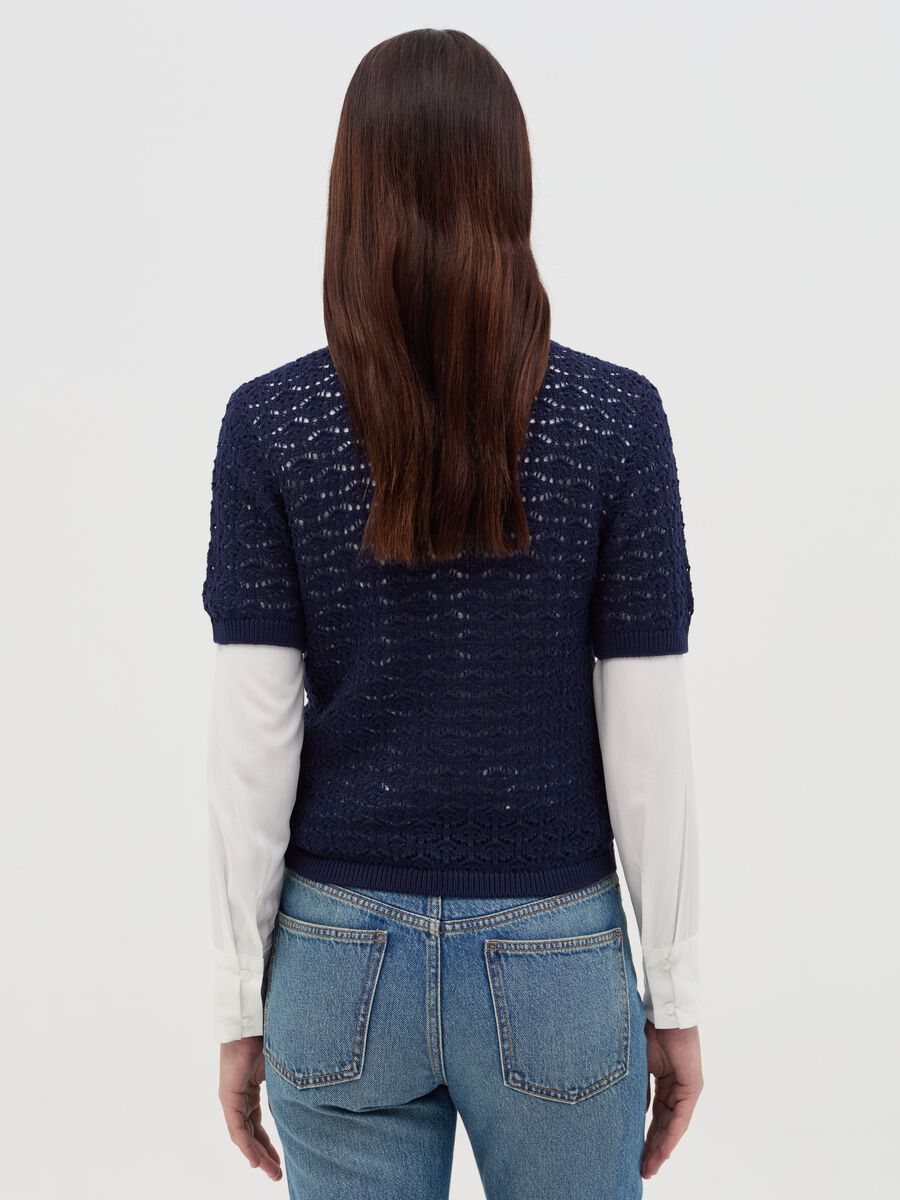 Crochet top with short sleeves_3