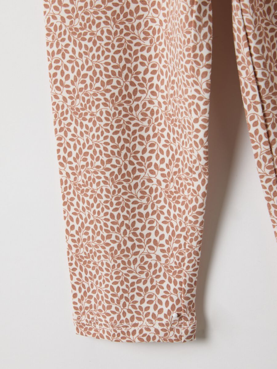 Slim fit multicolour stretchy cotton leggings for girls_3