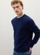 Blue pure wool jumper regular fit_3
