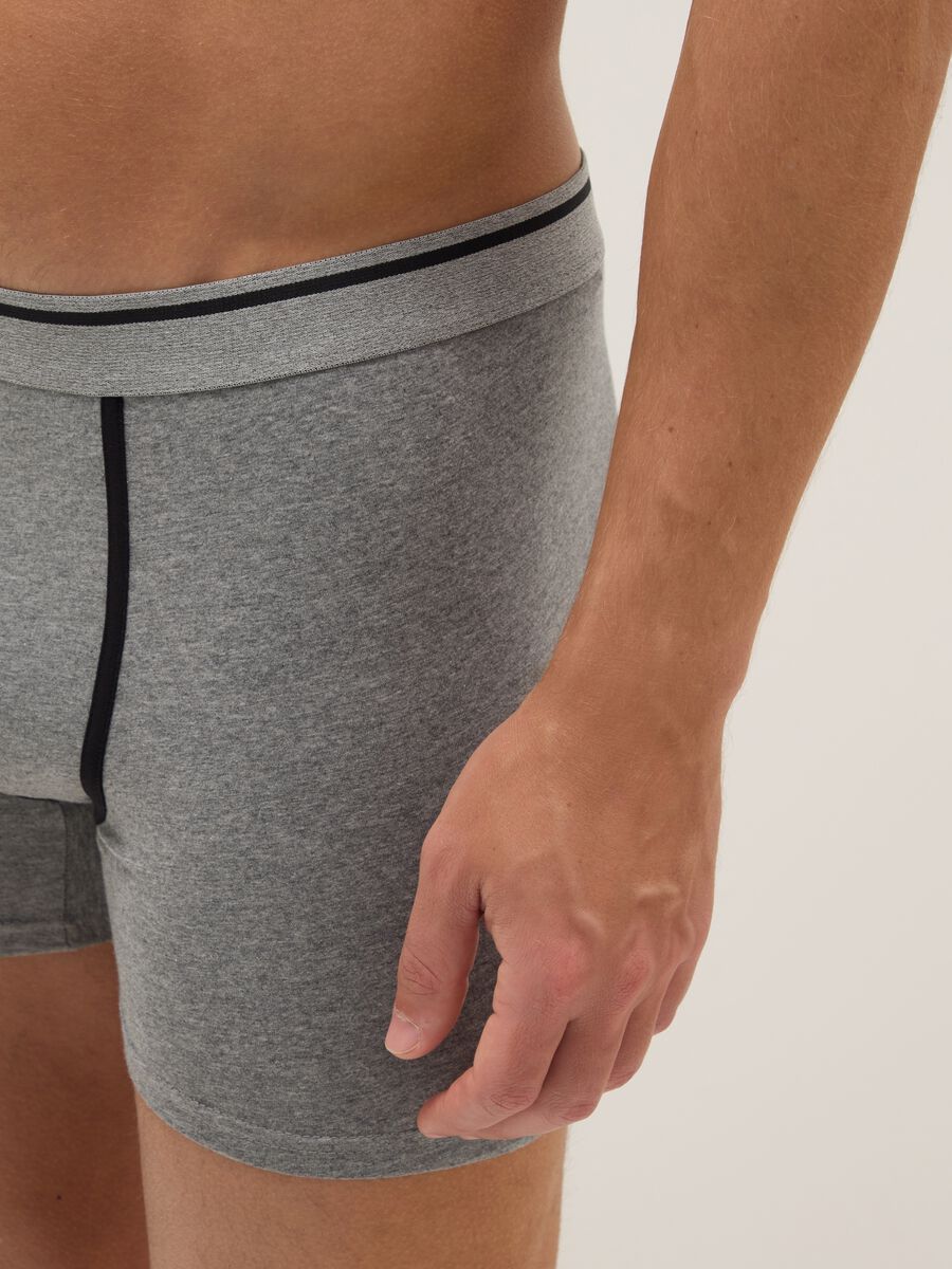 Tripack boxer in cotone elasticizzato multicolor regular fit_3