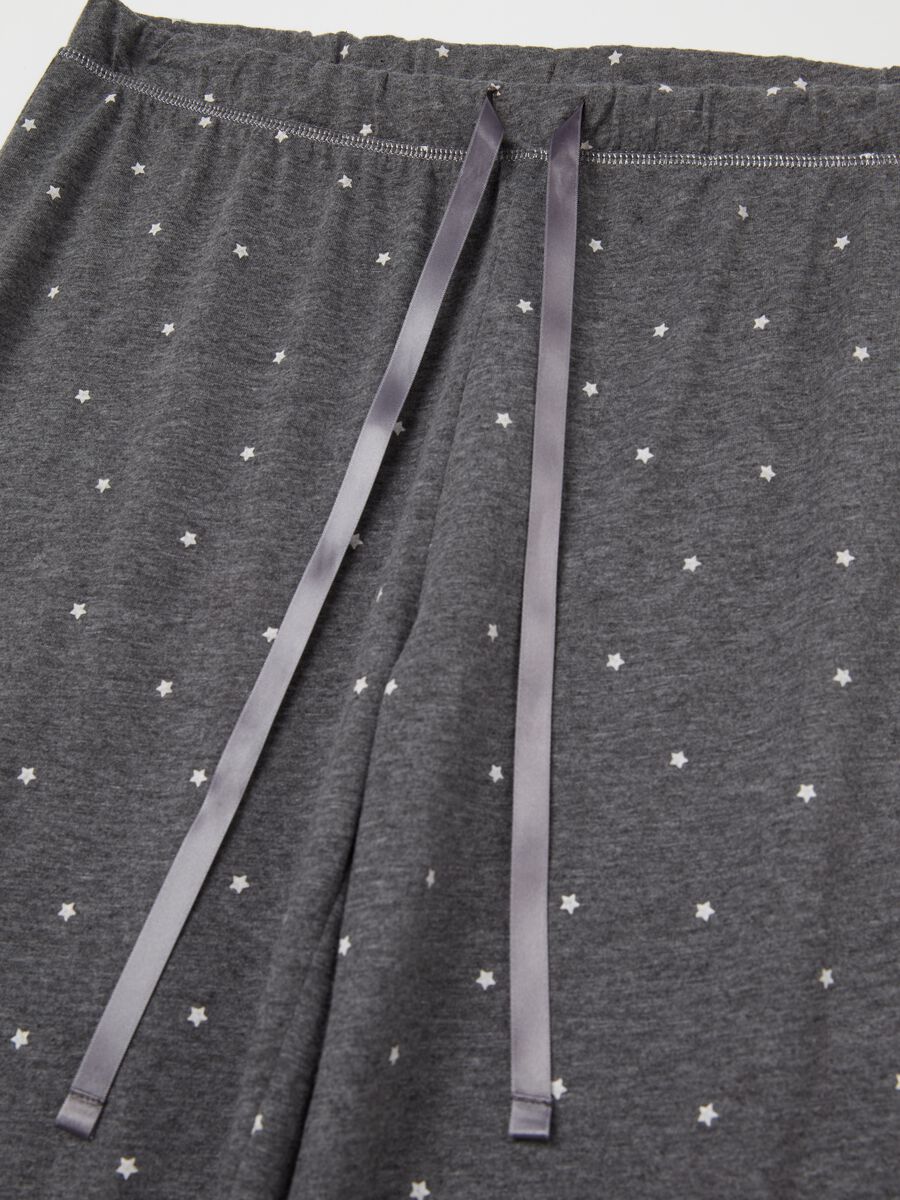 Pyjama trousers with small stars print_5