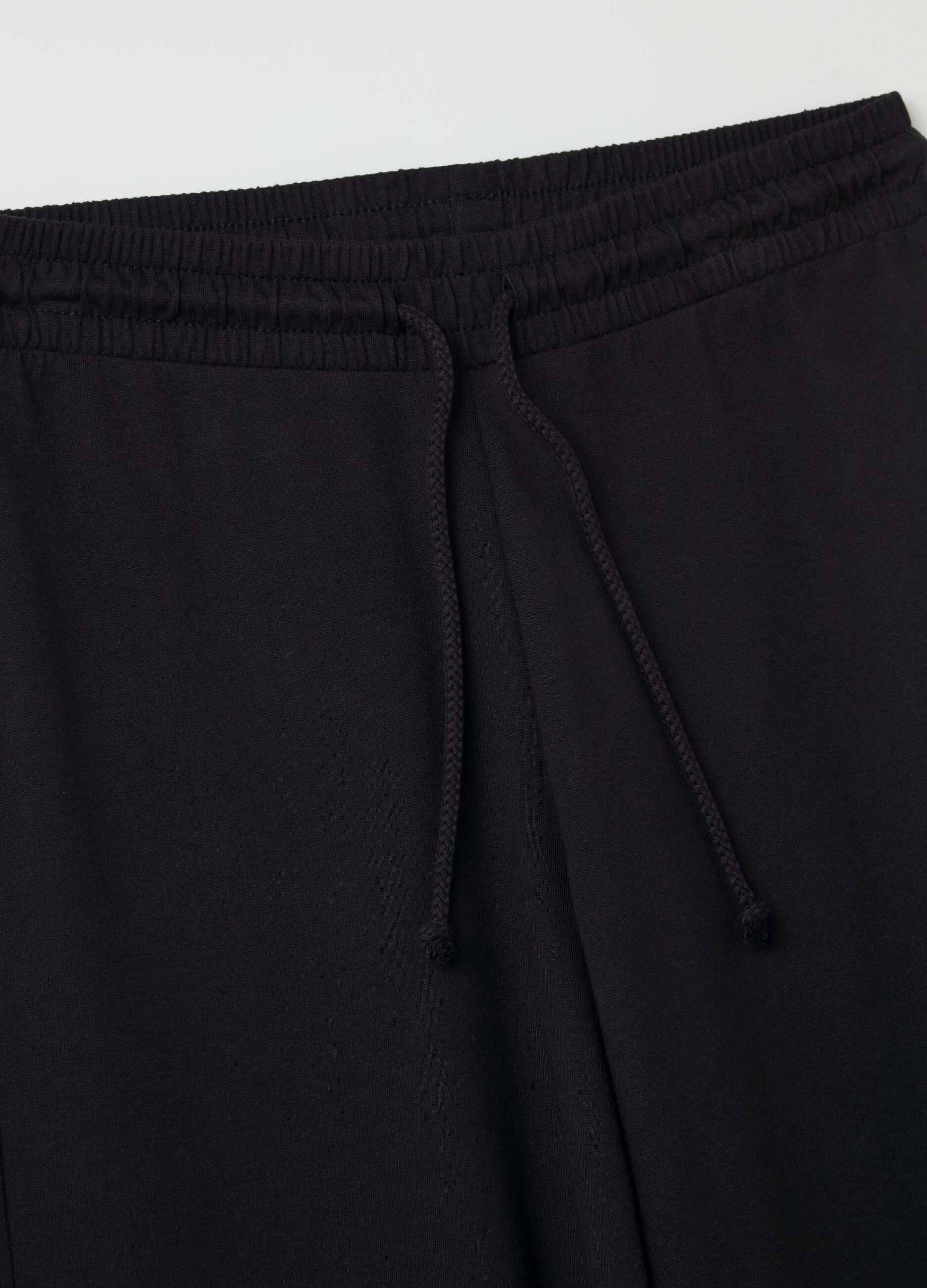 Wide-leg joggers in fleece