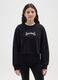 Girl's black pure cotton sweatshirt regular fit_0