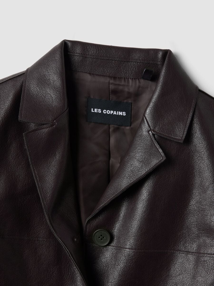 Brown regular-fit jacket with buttons_1