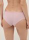 Regular fit pink cotton knickers with lace_2