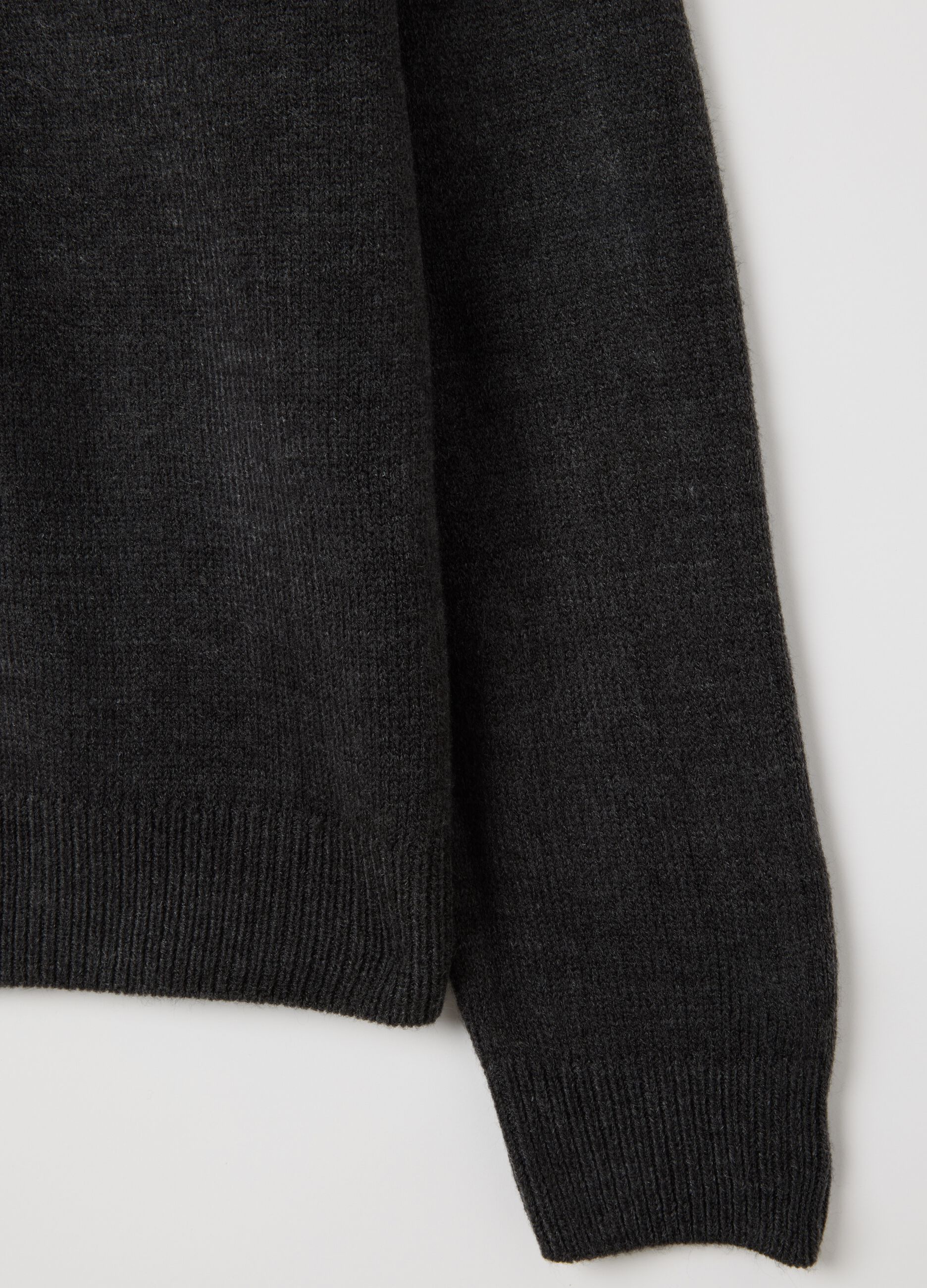 Grey Crew-Neck Sweater Regular Fit
