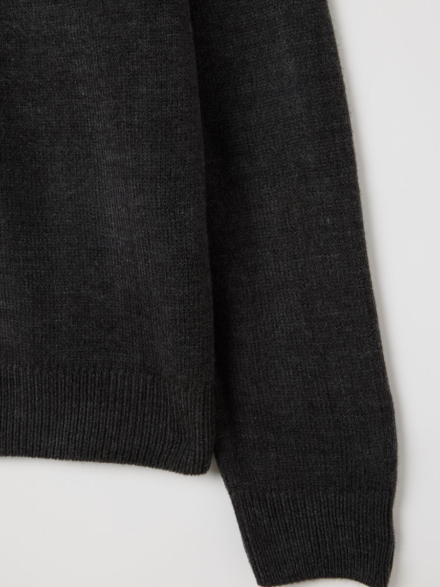 Grey Crew-Neck Sweater Regular Fit_1