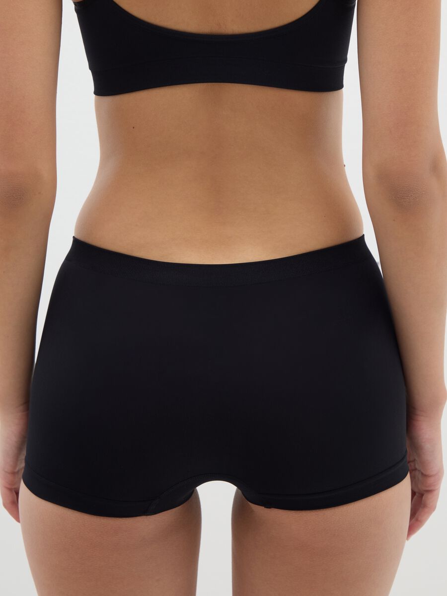 Stretch Fabric Black Culottes_2