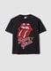 Black pure cotton T-shirt with The Rolling Stones print_4