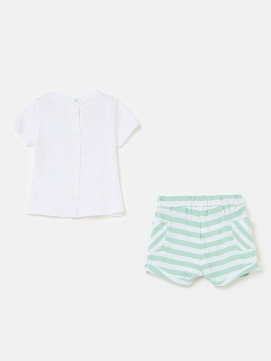 T-shirt and Bermuda shorts set in organic cotton_1