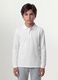 Boys&rsquo; white organic cotton piqu&eacute; polo shirt, regular fit_0
