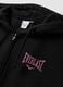 Black cotton-blend hooded sweatshirt with logo_1