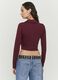 Red regular fit cotton blend sweater_1