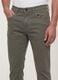 Green slim-fit stretch cotton dobby trousers_1