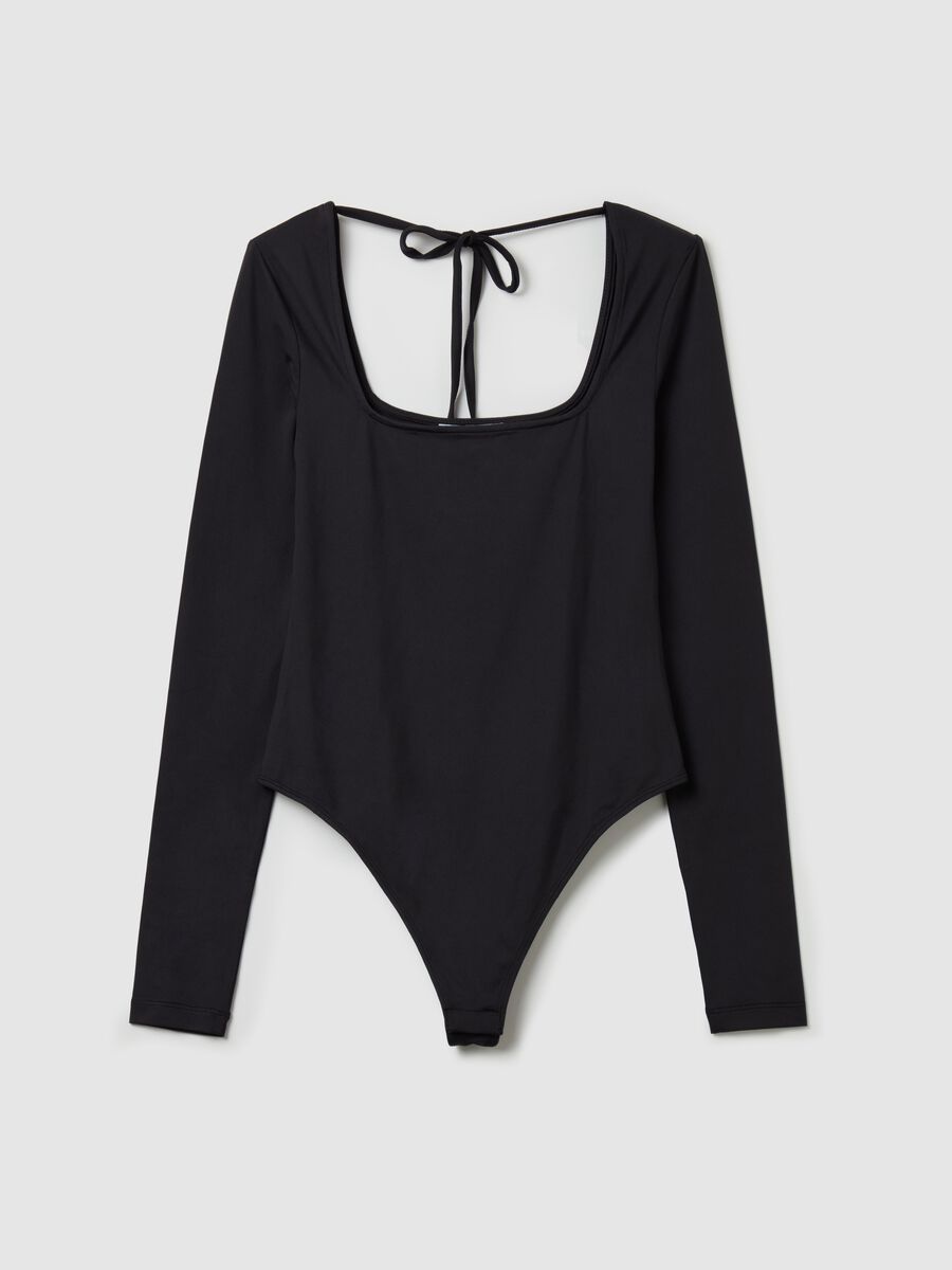 Long-sleeved bodysuit with square neckline_4