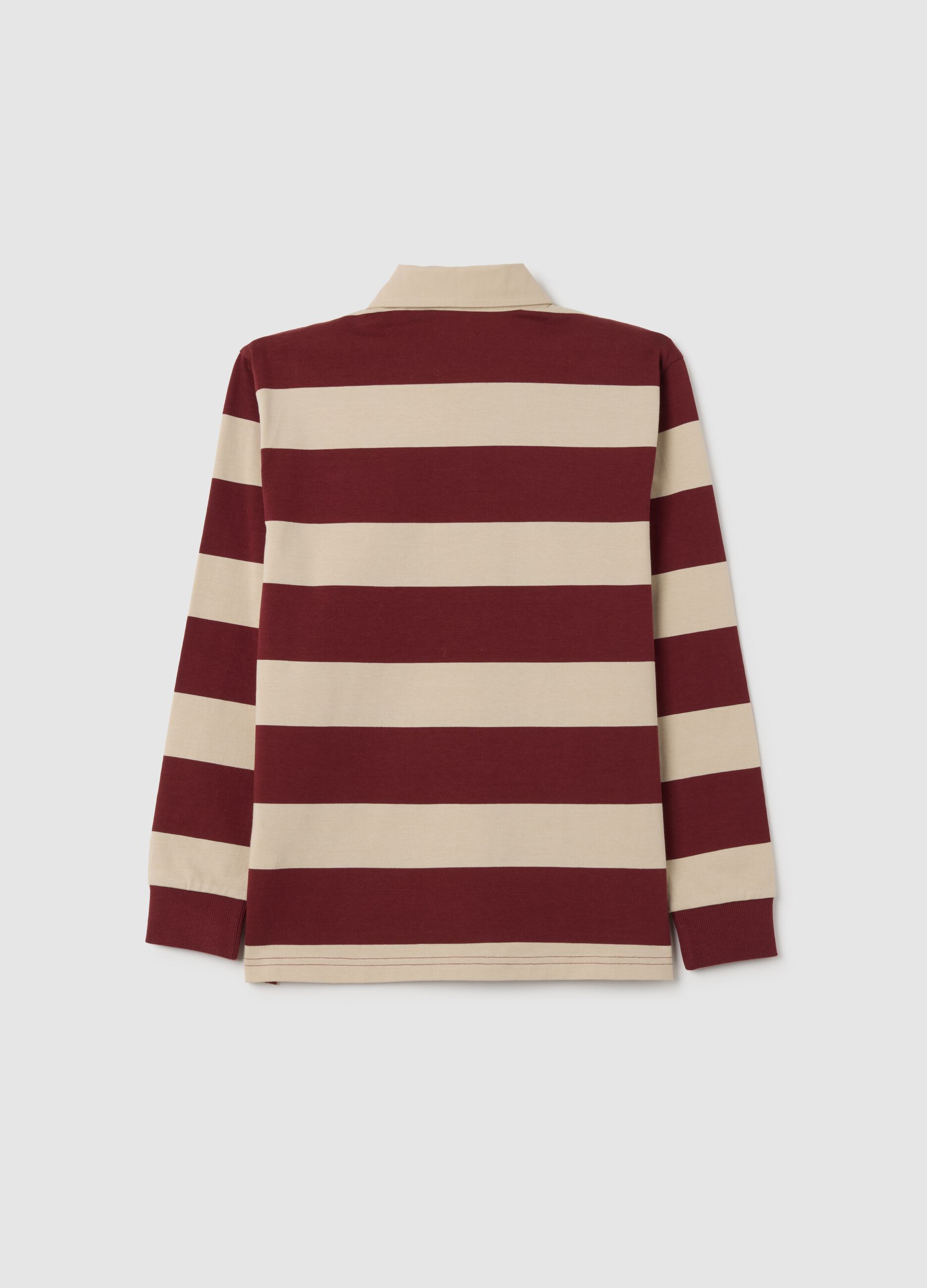 Boys' multicolour oversized striped pure cotton T-shirt