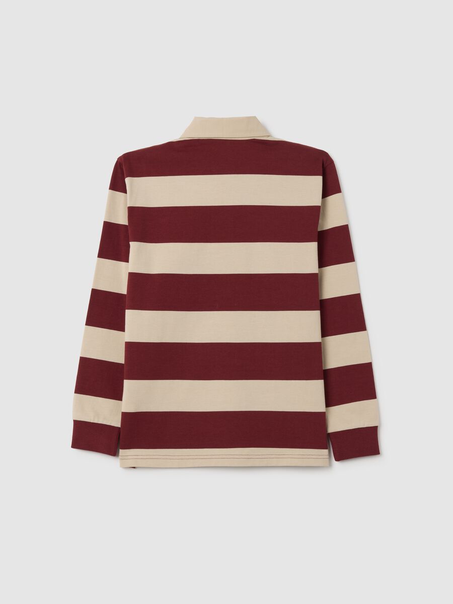 Boys' multicolour oversized striped pure cotton T-shirt_1