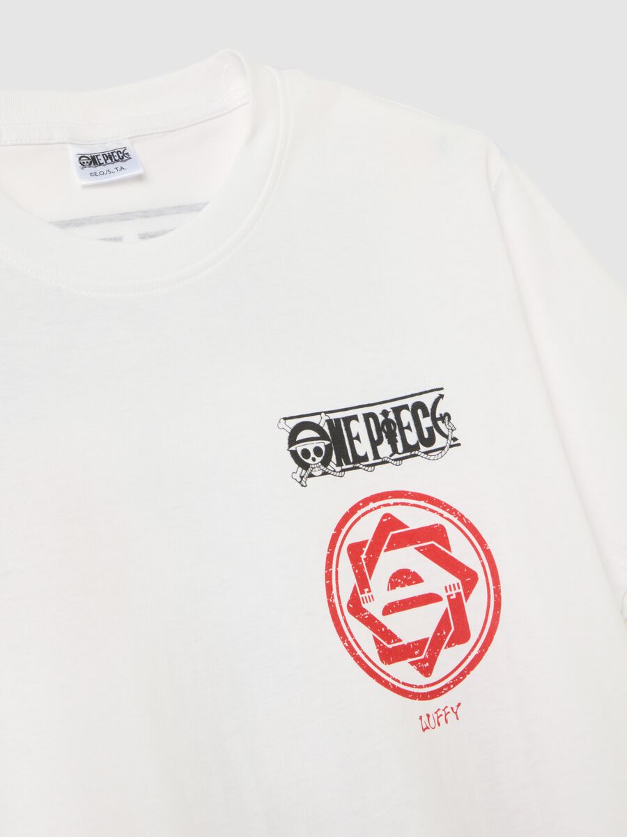 Men's white pure cotton regular fit T-shirt with red print_5