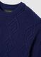 Blue regular fit pure cotton sweater_5