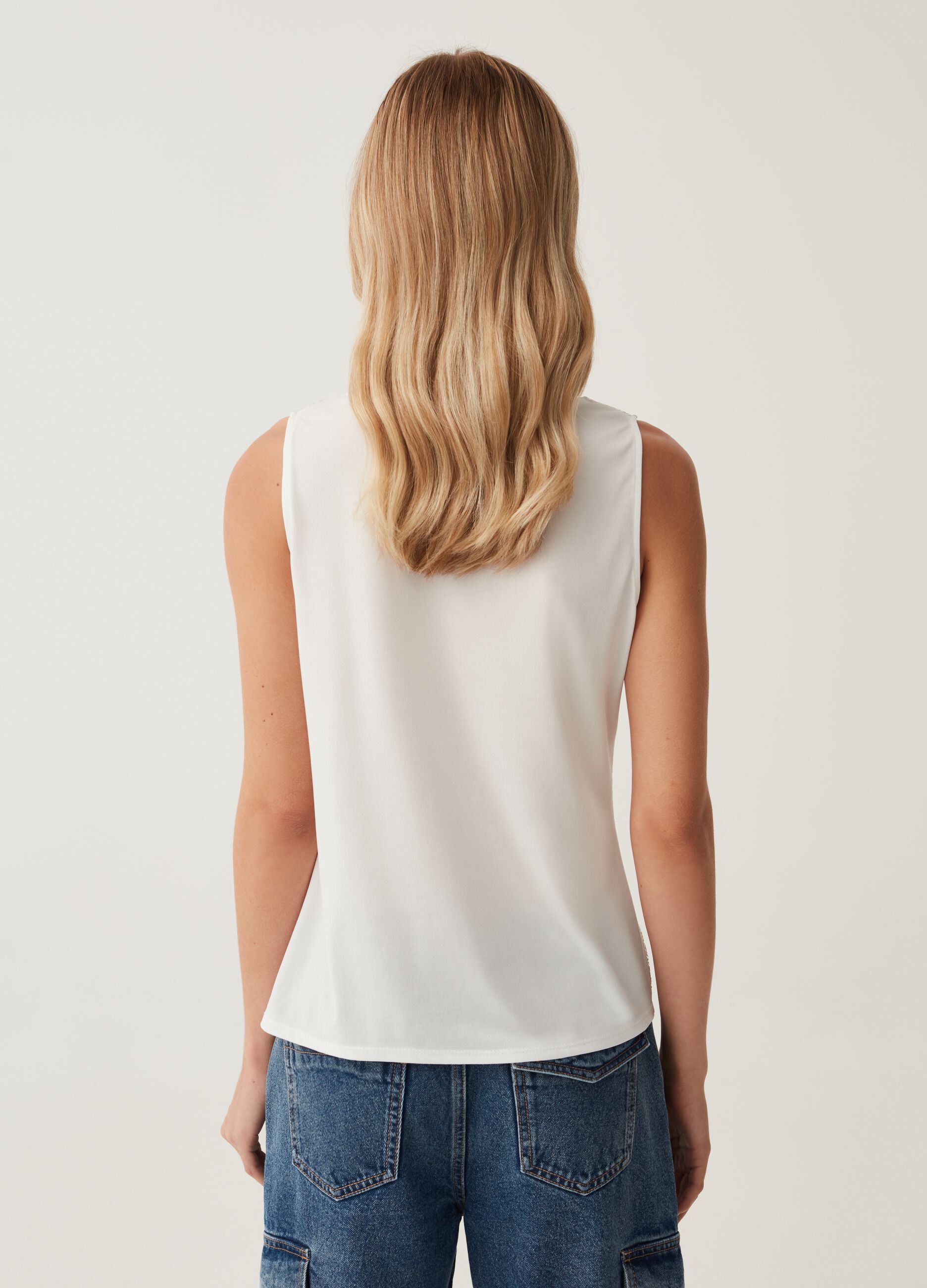 Tank top con paillettes e dettagli lurex_2