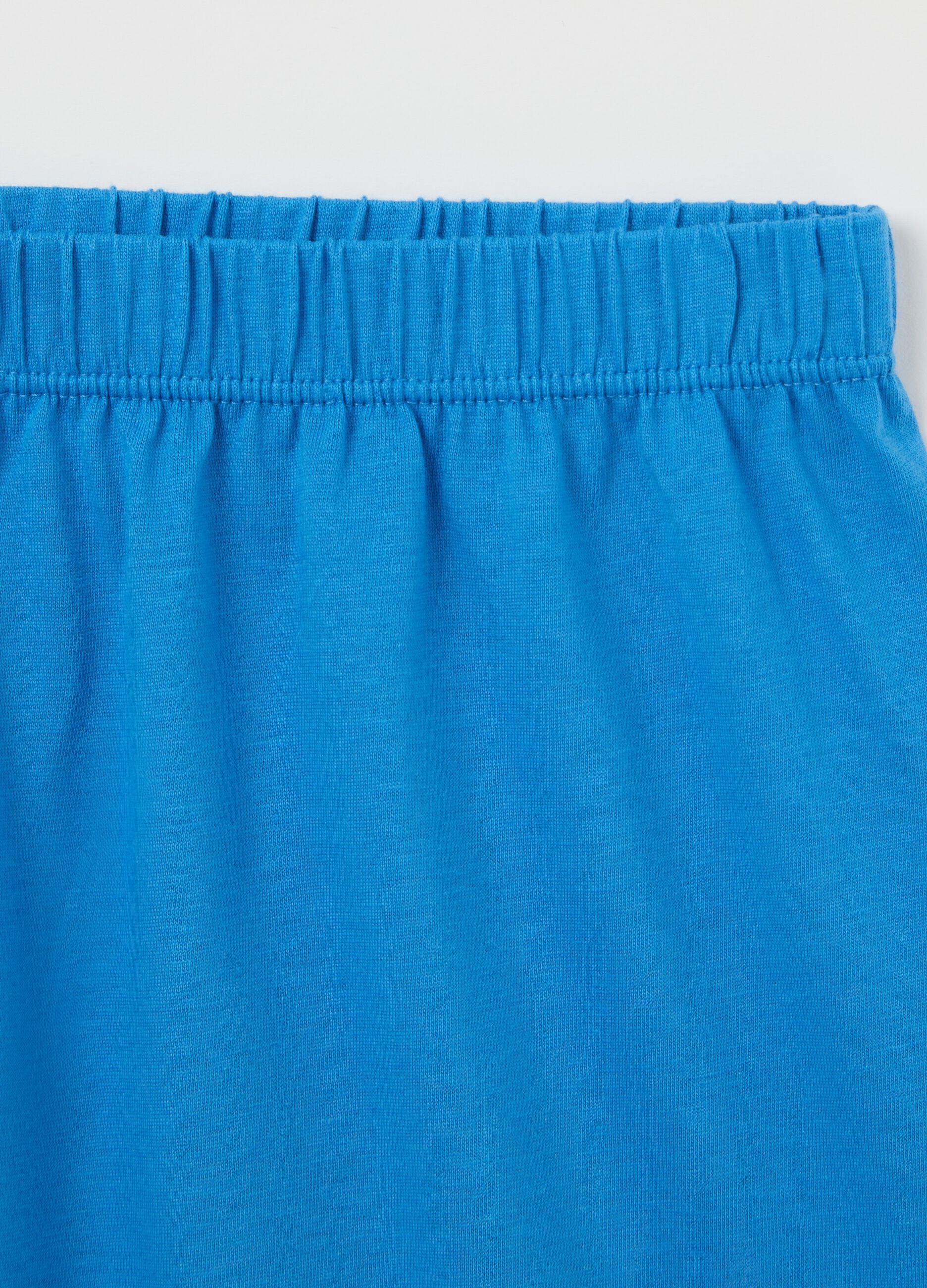 Pigiama azzurro in cotone con stampa
