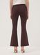 Brown stretch viscose flared leggings_2