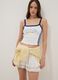 Tank top bianco in cotone elasticizzato con scritta Argentina regular fit_0