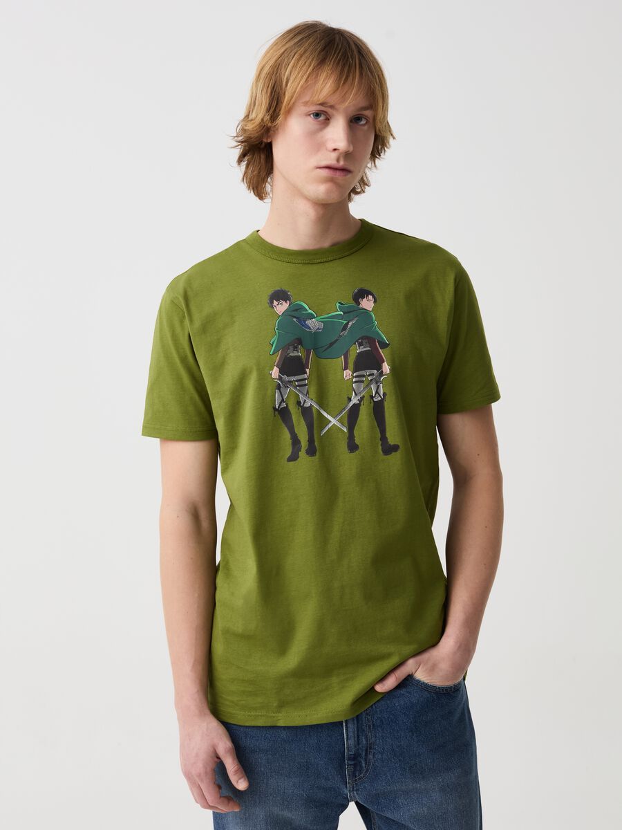 T-shirt in cotton with Attack On Titan print_0