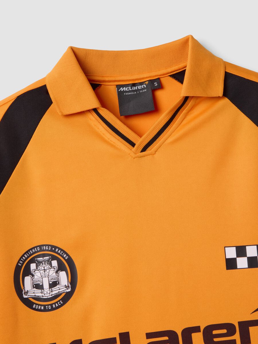 Orange short-sleeve polo shirt, regular fit_5