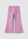 Girls' Pink Regular Fit Cotton Flare Trousers_0