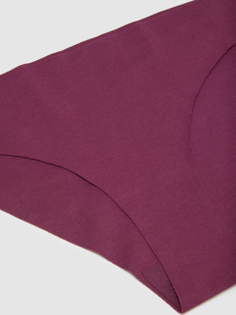 Purple cotton blend regular fit briefs_5